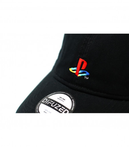 black Playstation curve cap